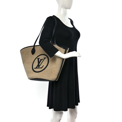 Louis Vuitton Raffia Saint Jacques Tote Black 2 of 9