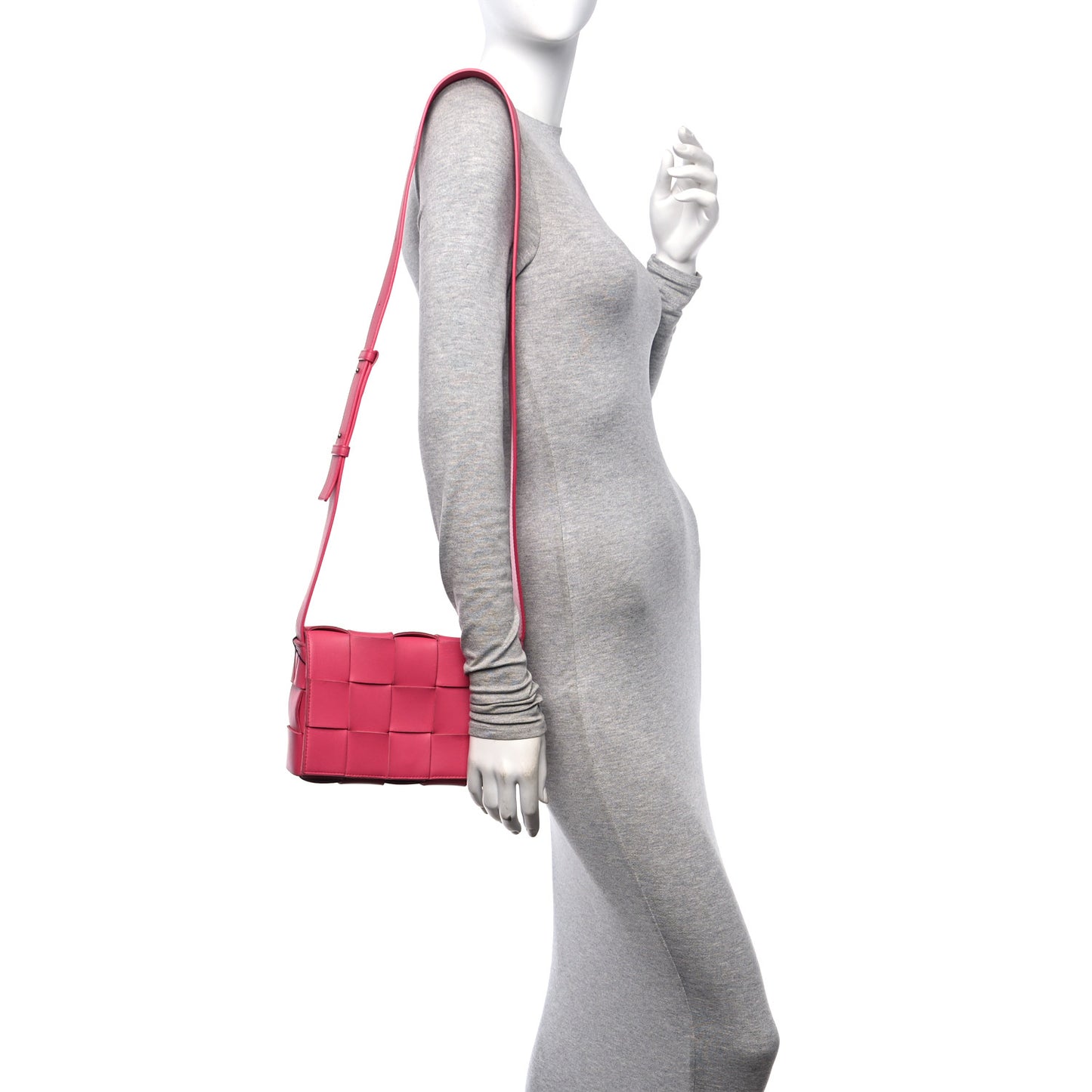Lambskin Maxi Intrecciato Cassette Crossbody Bag Lollipop
