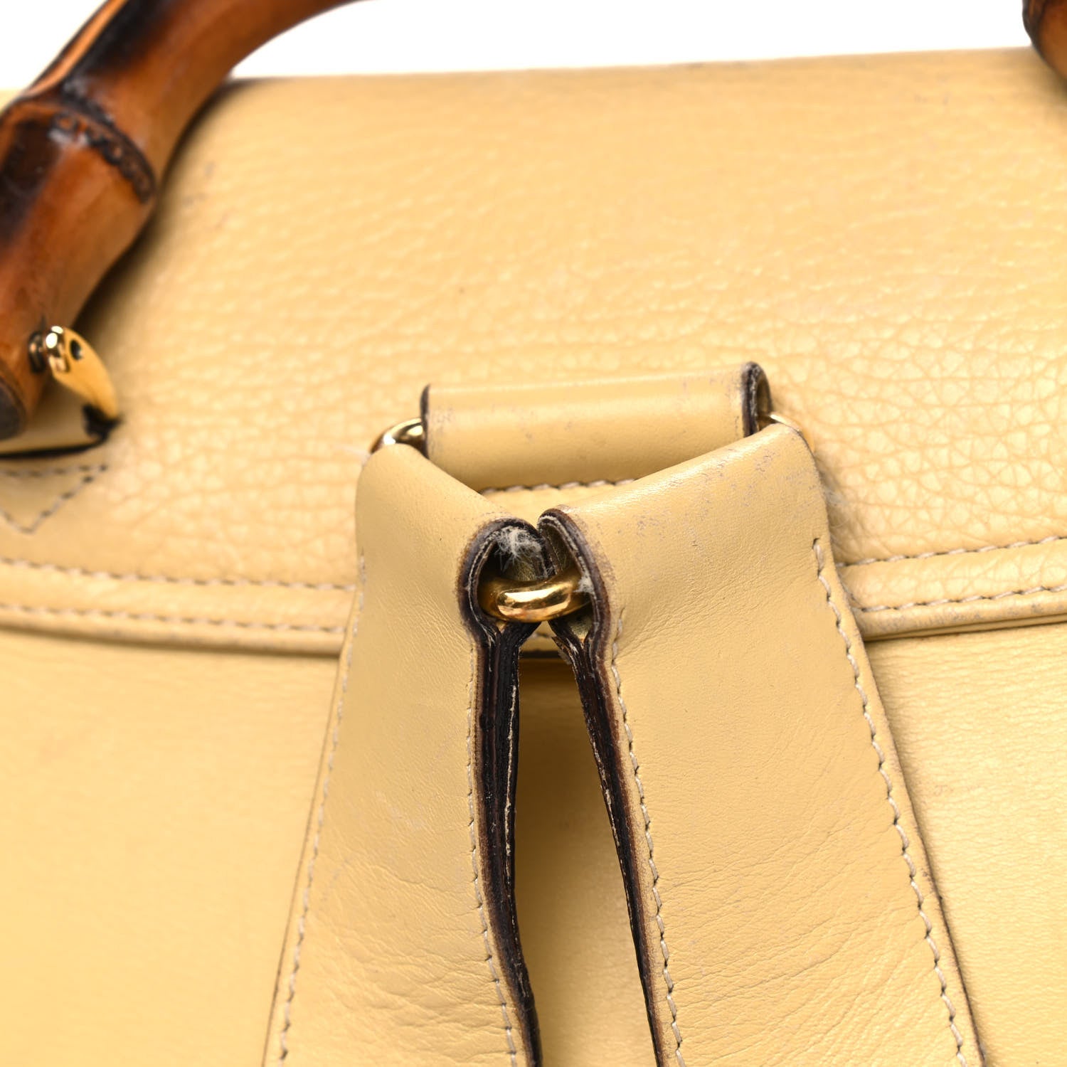 Gucci Calfskin Bamboo Medium Backpack Yellow 18 of 21