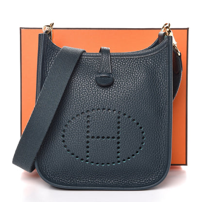 Hermes Taurillon Clemence Evelyne TPM Vert Cypress 9 of 9