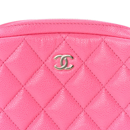 Chanel Caviar Quilted Small Curvy Pouch Cosmetic Case Pink 2 of 8