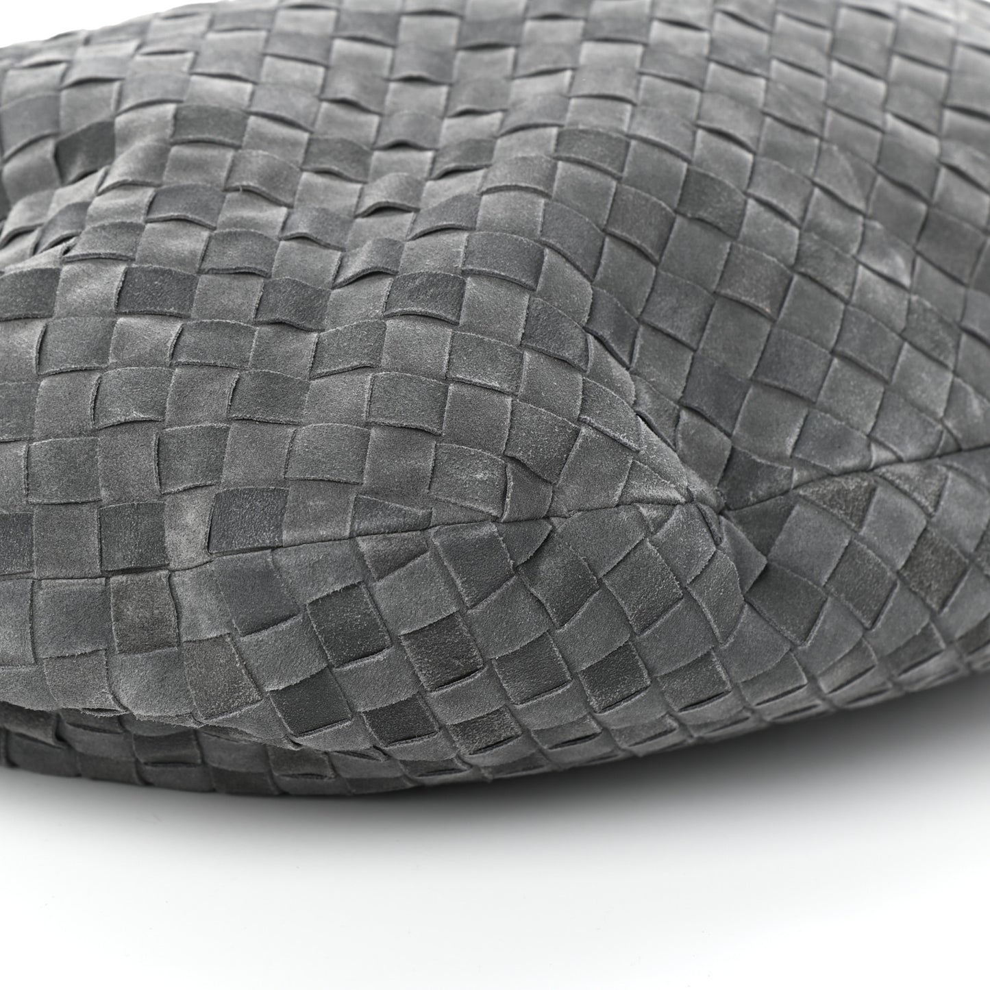 Suede Intrecciato Large Jodie Medium Grey