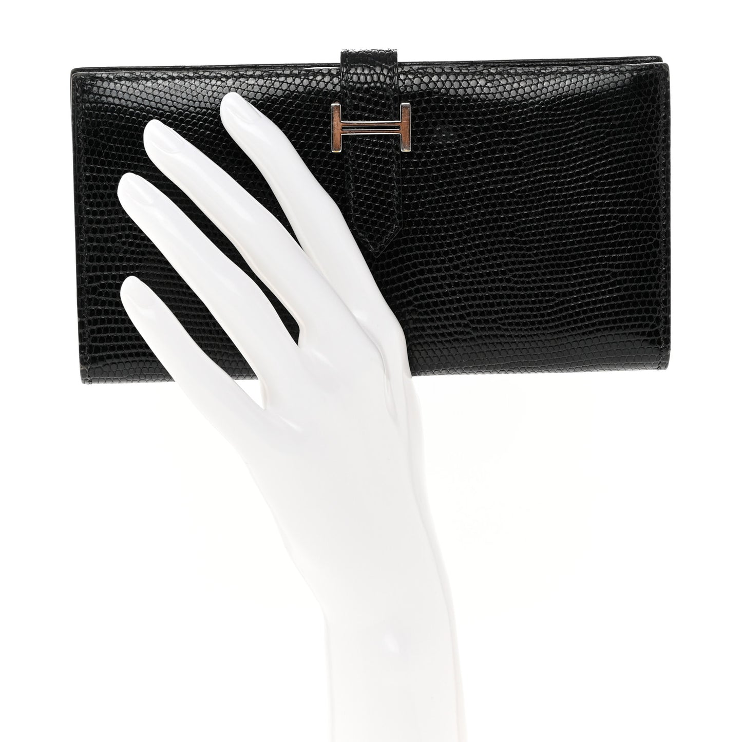 Niloticus Lizard Bearn Wallet Black