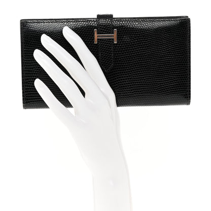 Hermes Niloticus Lizard Bearn Wallet Black 2 of 10