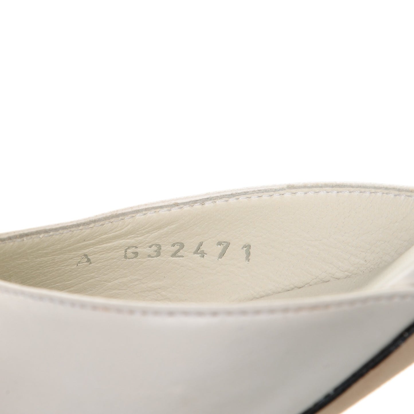 Lambskin Cap Toe CC Slingback Sandals 35.5 White Black