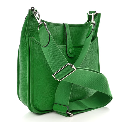 Hermes Taurillon Clemence Evelyne III PM Bambou 3 of 11