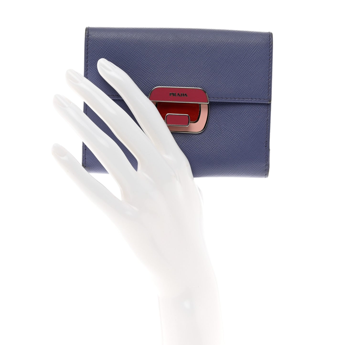 Saffiano Compact Flap Wallet Lilla