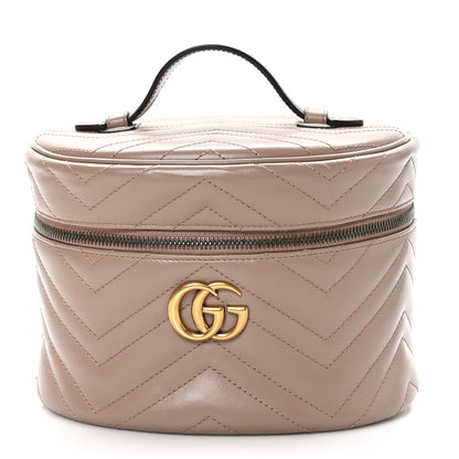 Gucci Calfskin Matelasse GG Marmont Vanity Cosmetic Case Porcelain Rose 1 of 12