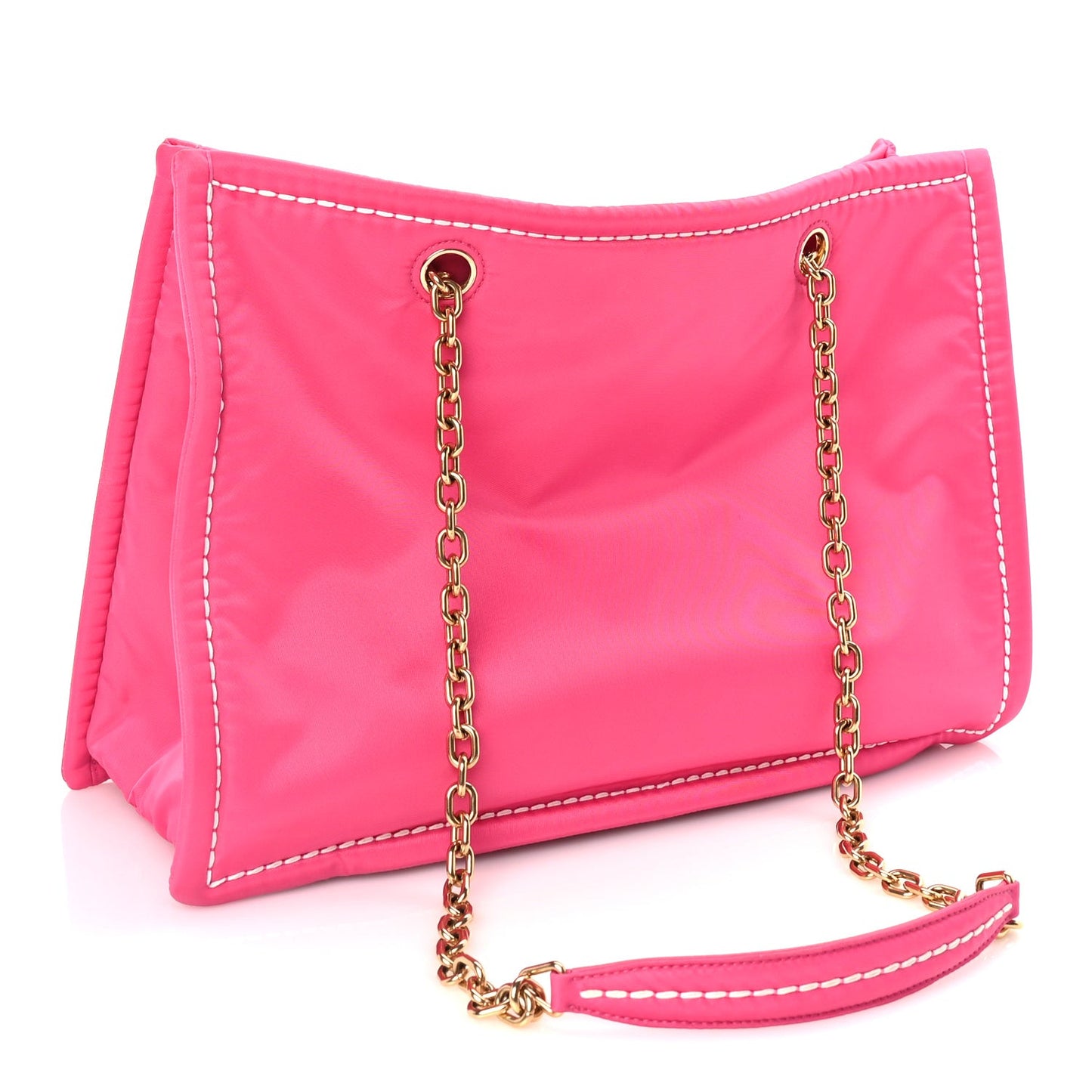 Tessuto Nylon Chain Tote  Fuxia