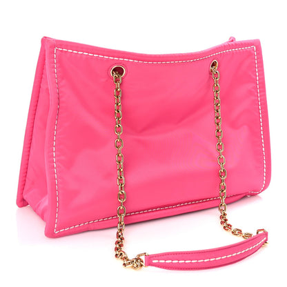 Prada Tessuto Nylon Chain Tote  Fuxia 2 of 8