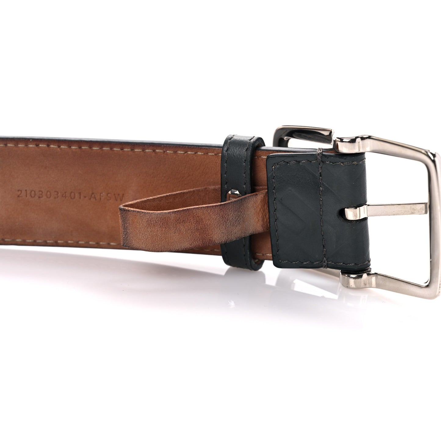 Calfskin FF Embossed Belt 110 42 Black