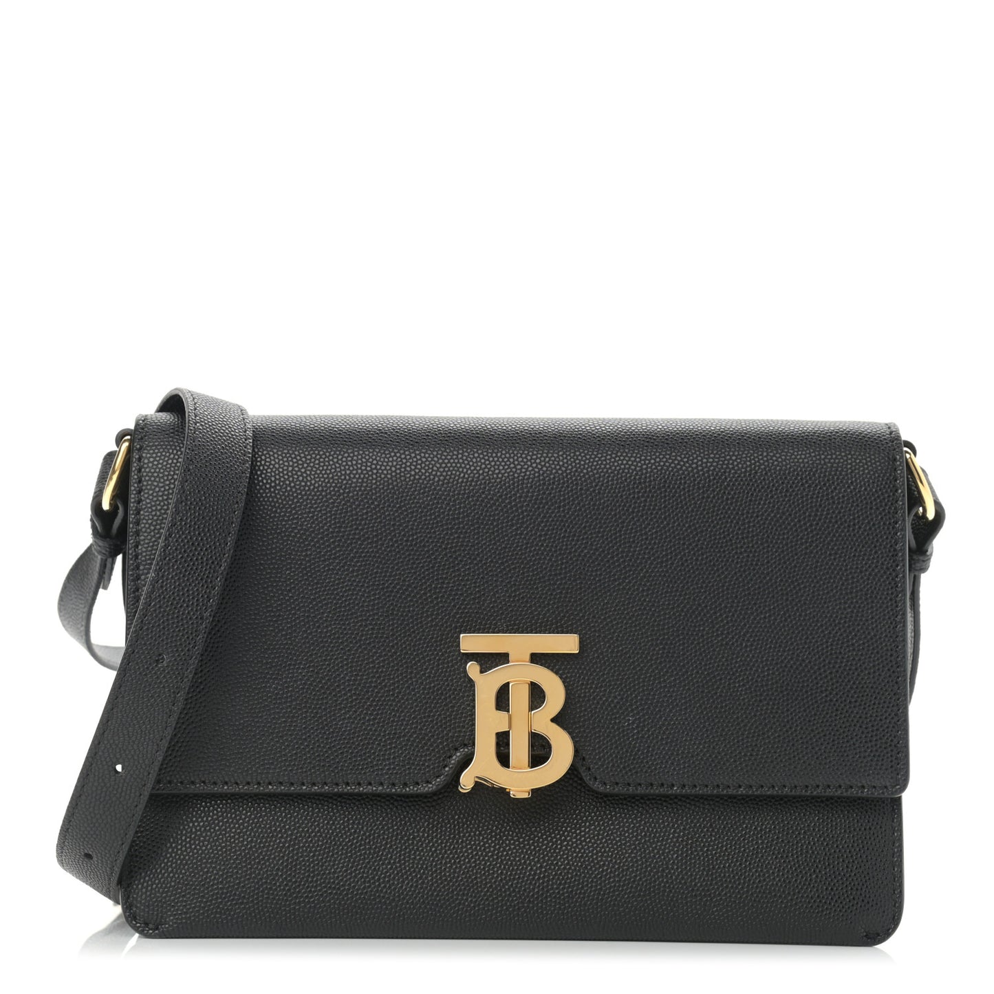 Grained Calfskin Small TB Bag Black