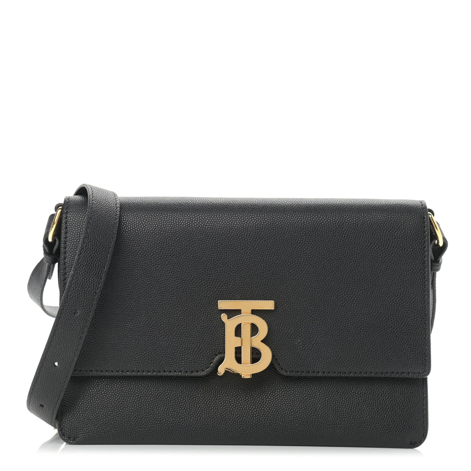 Burberry Grained Calfskin Small TB Bag Black 1 of 14