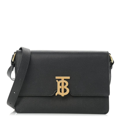 Burberry Grained Calfskin Small TB Bag Black 1 of 14