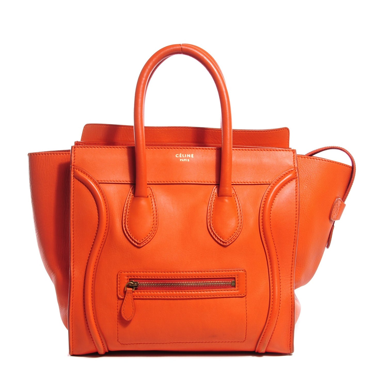 Smooth Calfskin Mini Luggage Orange