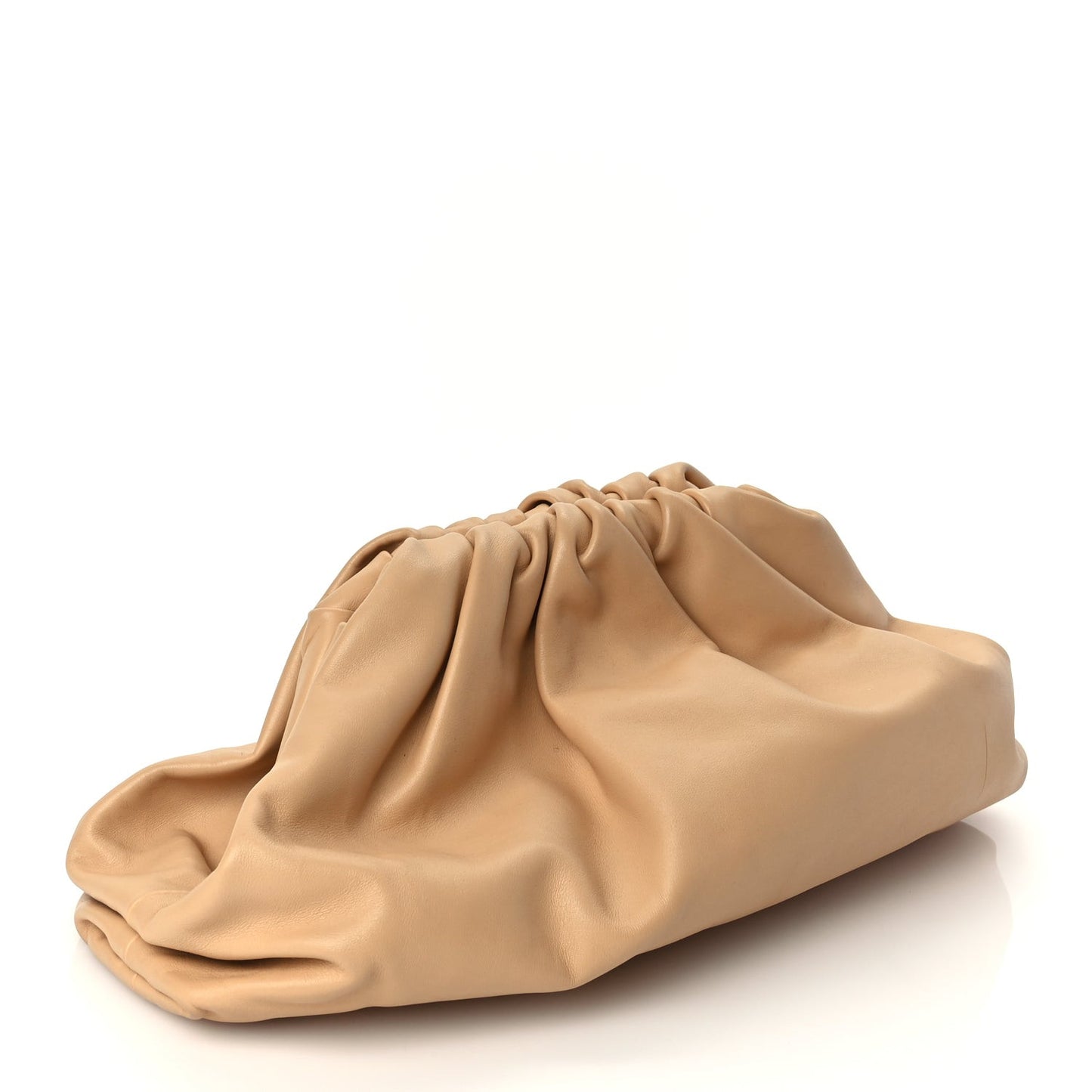 Smooth Butter Calf The Pouch Oversized Clutch Nude