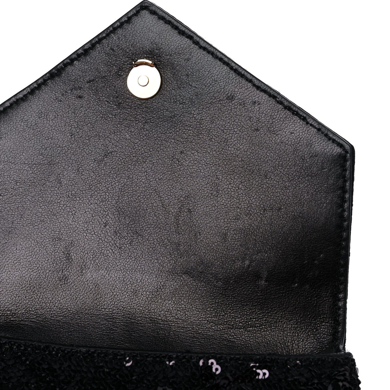 Saint Laurent Sequin Monogram Double Flap Bag Black 8 of 8