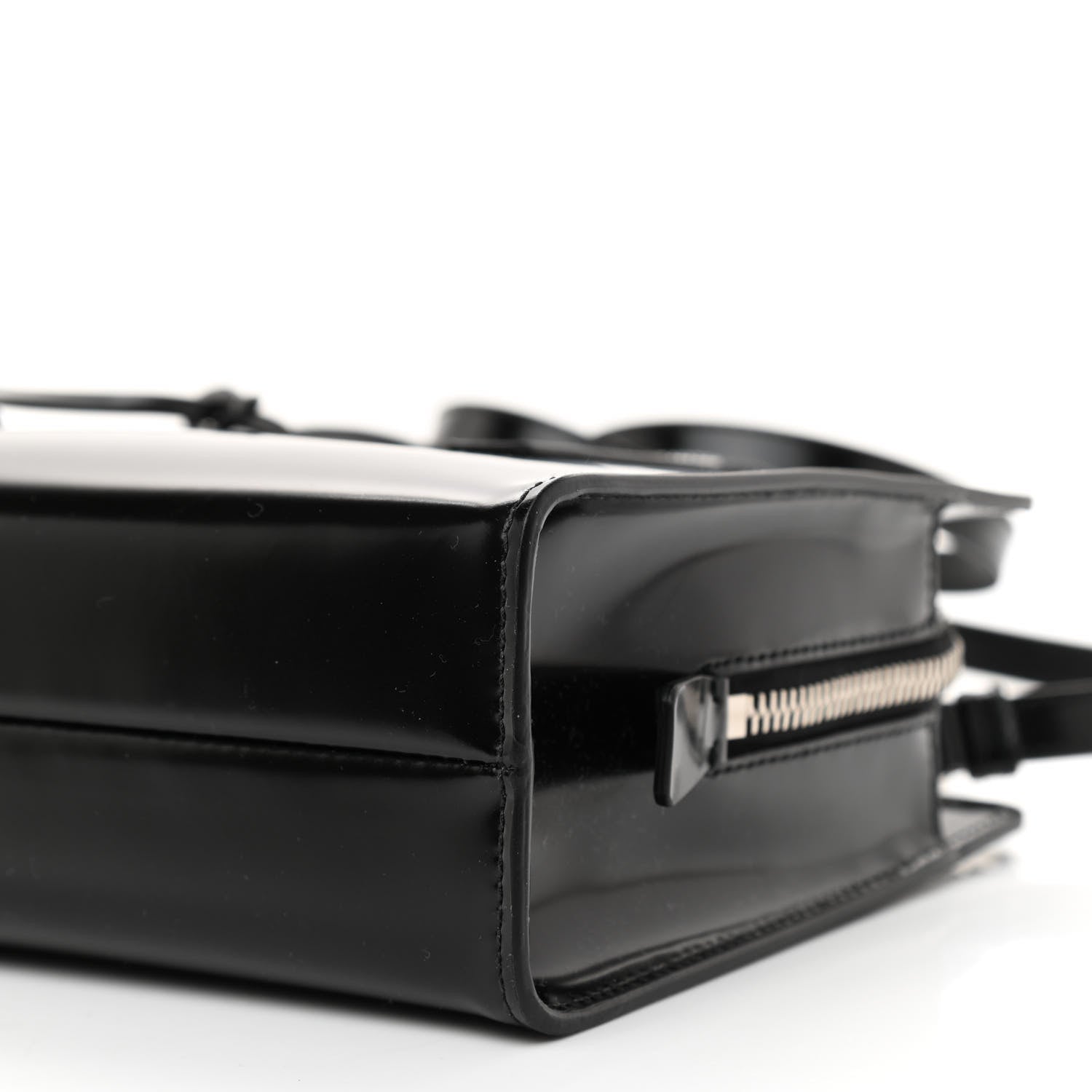 Prada Spazzolato Mini Re-Edition 1995 Double Handle Handbag Black 8 of 8