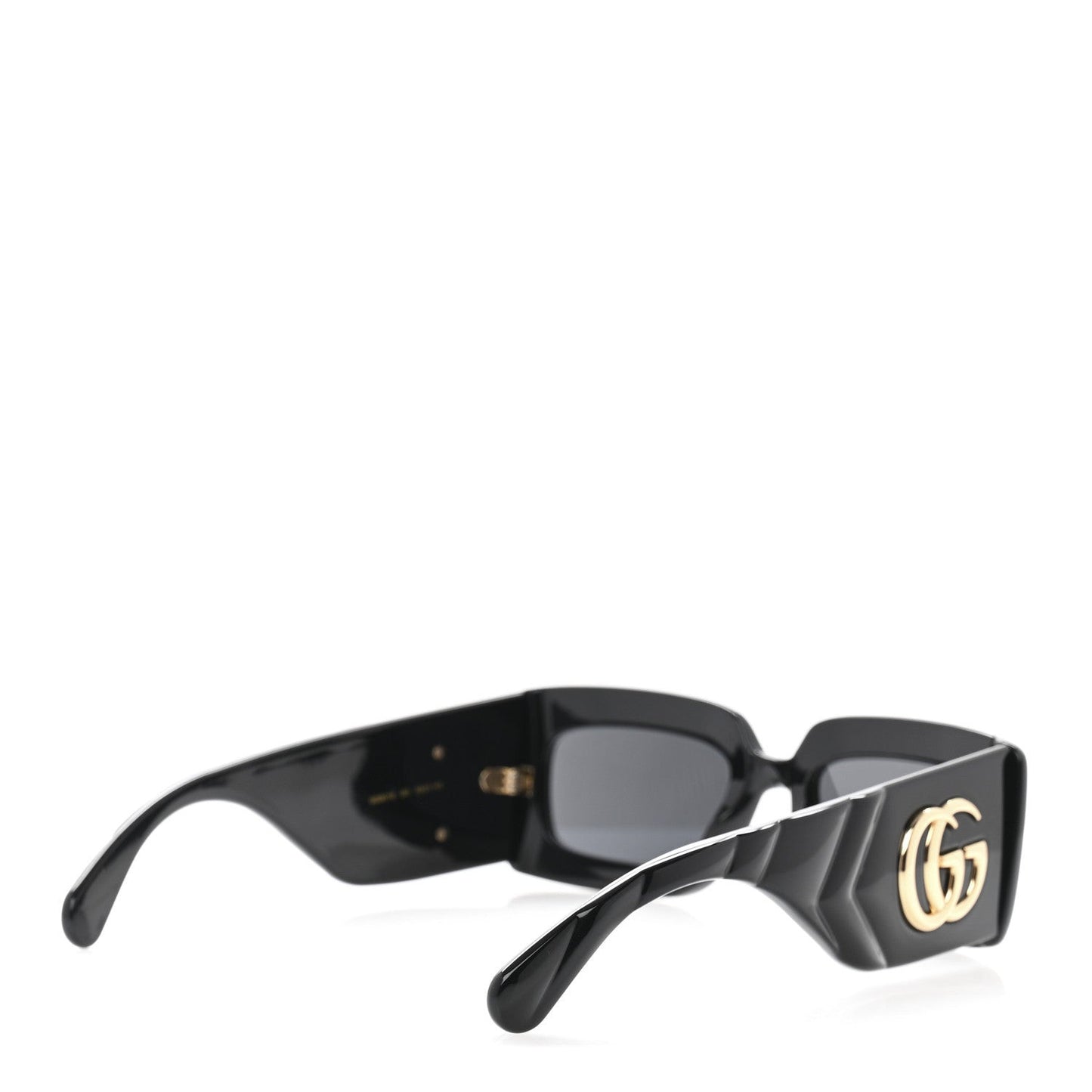 Oversized Rectangular Acetate Frame GG Marmont Logo Sunglasses GG0811S Black