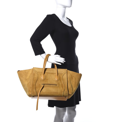 Celine Suede Medium Phantom Luggage Amber 2 of 13