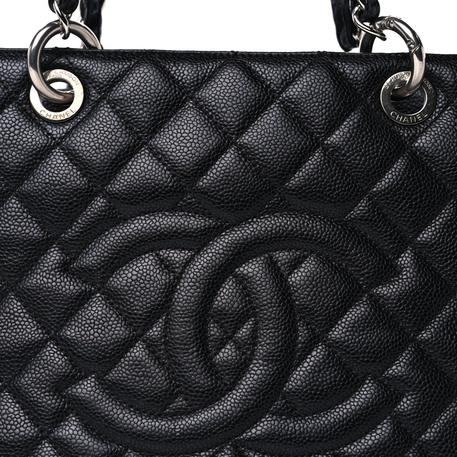 Chanel Caviar Quilted Grand Shopping Tote GST Black 7 of 9