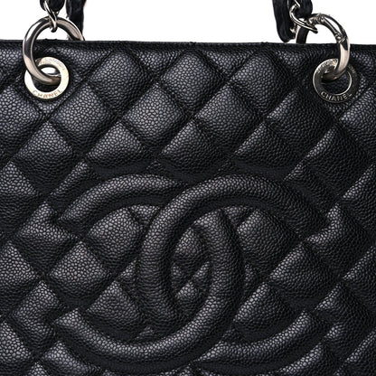 Chanel Caviar Quilted Grand Shopping Tote GST Black 7 of 9
