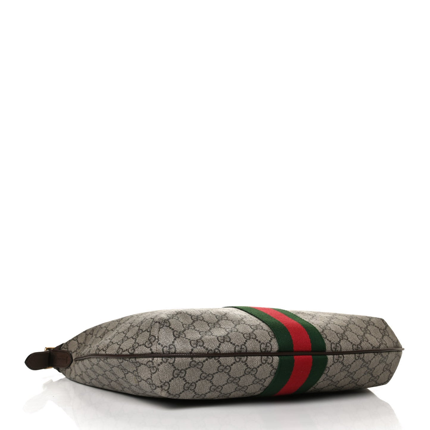 GG Supreme Monogram Web Ophidia Half Moon Hobo Brown