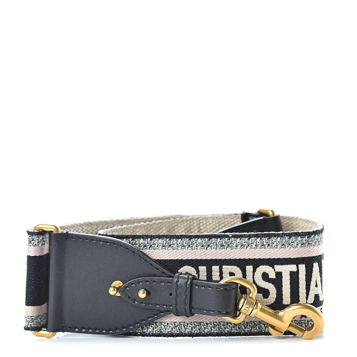 Christian Dior Canvas Embroidered Shoulder Strap Rose Multicolor 1 of 6