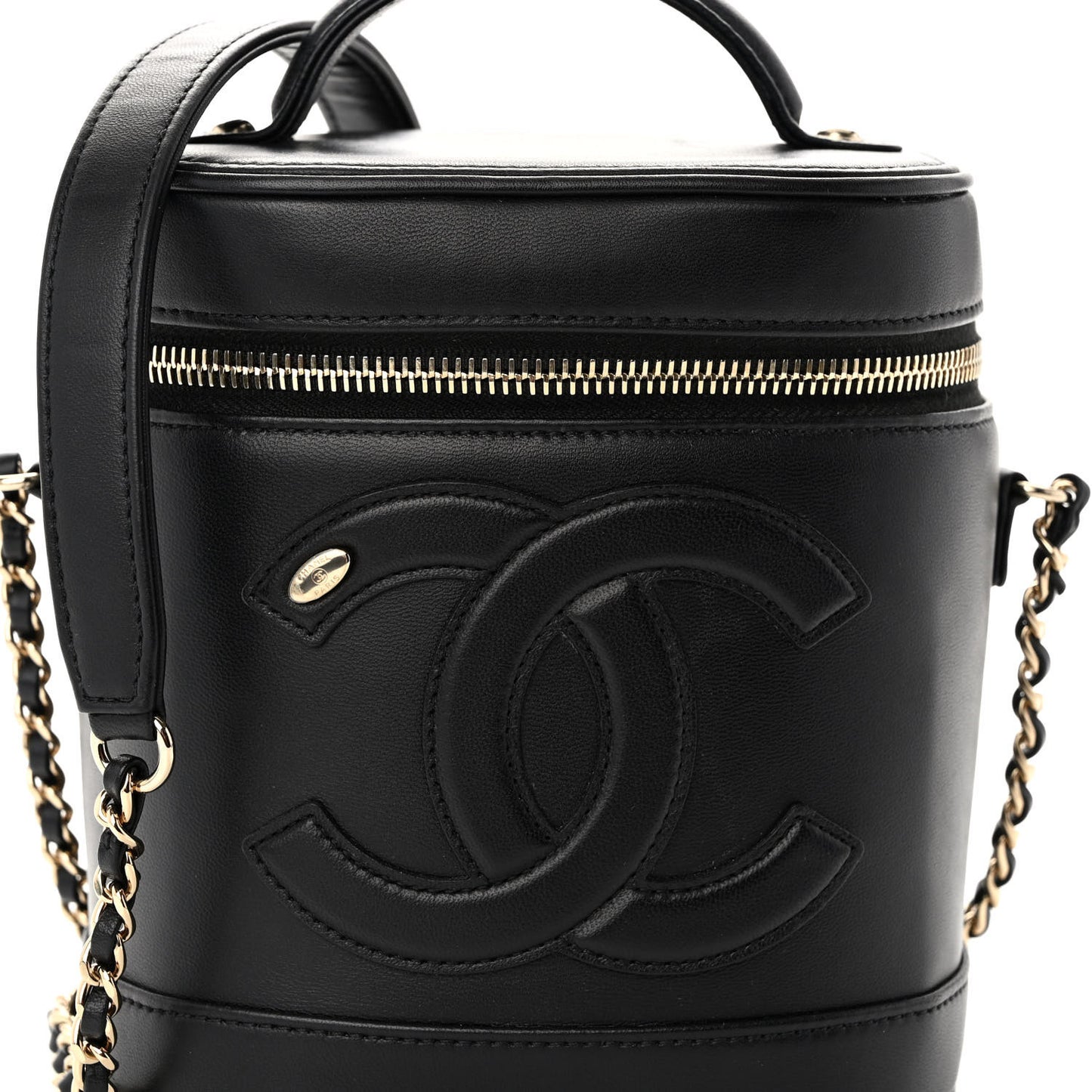 Lambskin Timeless Vanity Cosmetic Case Black