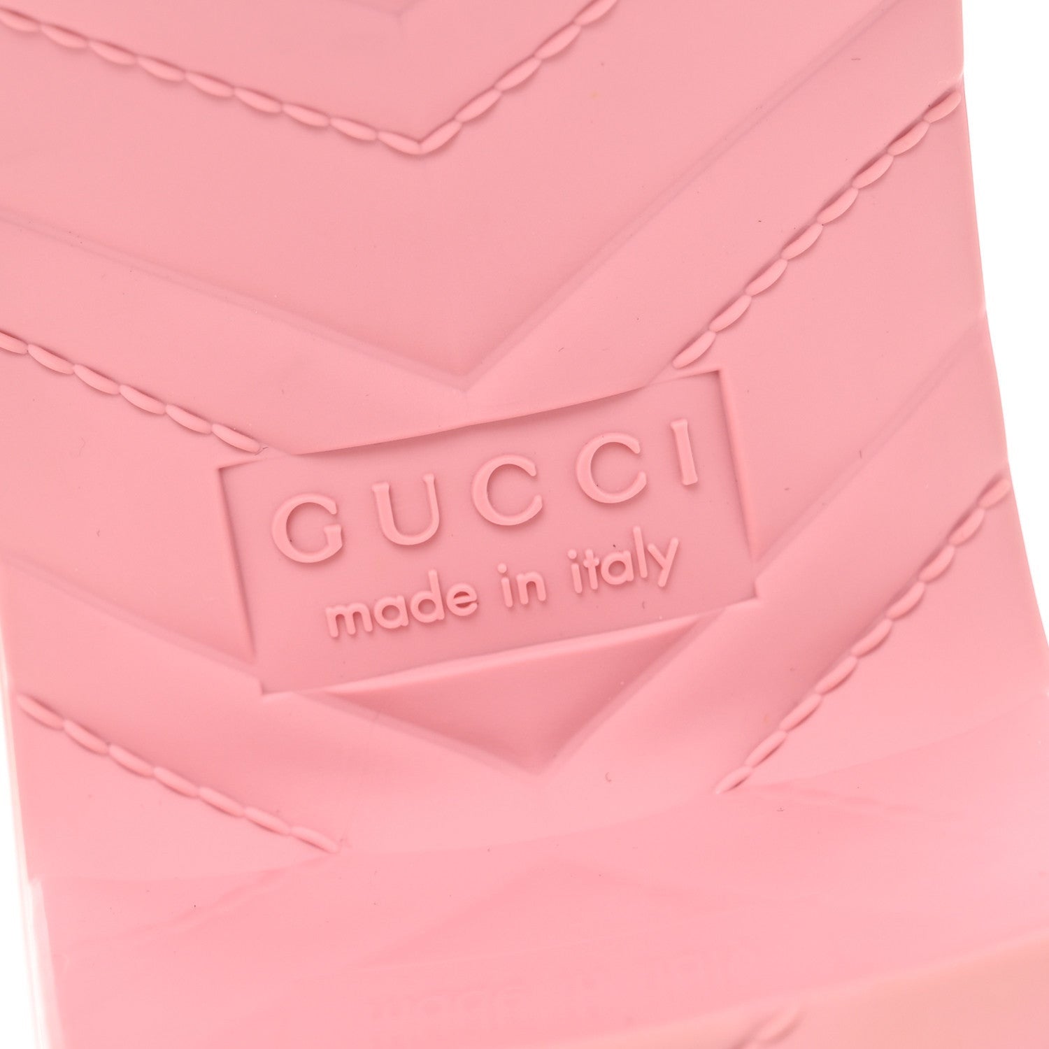 Gucci Rubber Logo Womens Platform 20/60mm Slide Sandals 39 Wild Rose 7 of 7