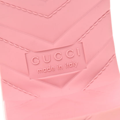Gucci Rubber Logo Womens Platform 20/60mm Slide Sandals 39 Wild Rose 7 of 7