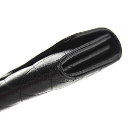 Chanel Caviar Quilted Large Gusset Flap Wallet Black 11 of 12