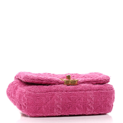 Chanel Tweed Quilted Chanel 19 Waist Bag Pink 4 of 11
