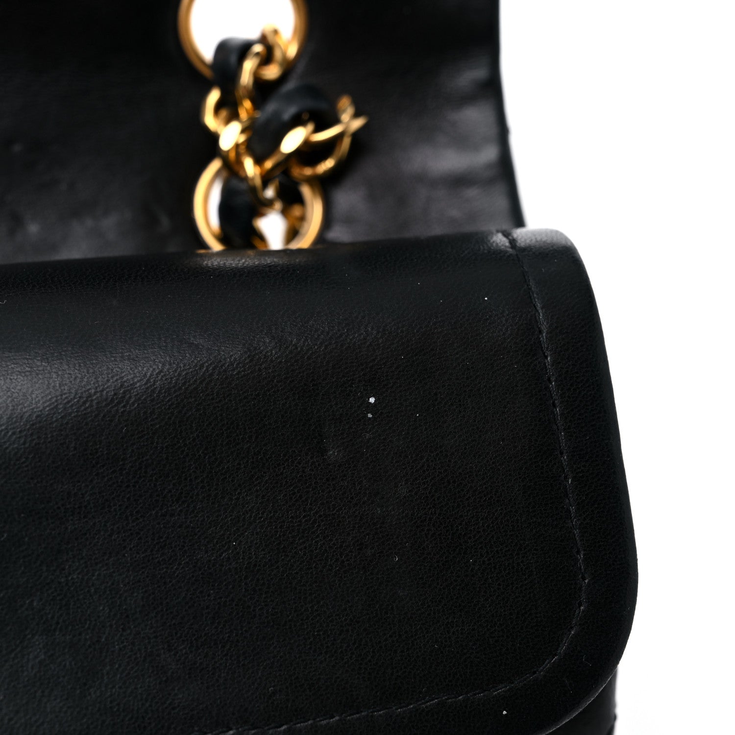 Chanel Lambskin Quilted Medium Double Flap Black 15 of 18