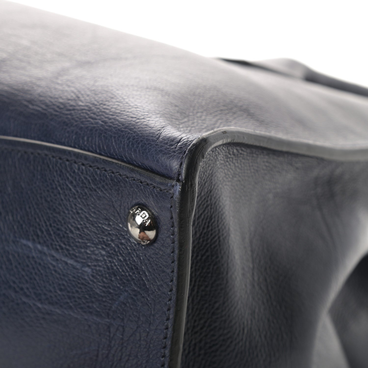 Prada Glace Calfskin Shopping Tote Baltico 12 of 18