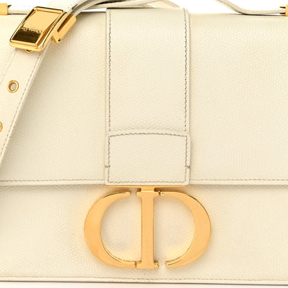 Christian Dior Grained Calfskin 30 Montaigne Flap Bag White 7 of 10