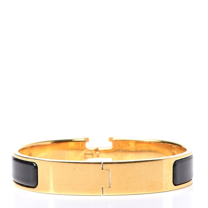 Hermes Enamel Narrow Clic Clac H Bracelet GM Black 3 of 5