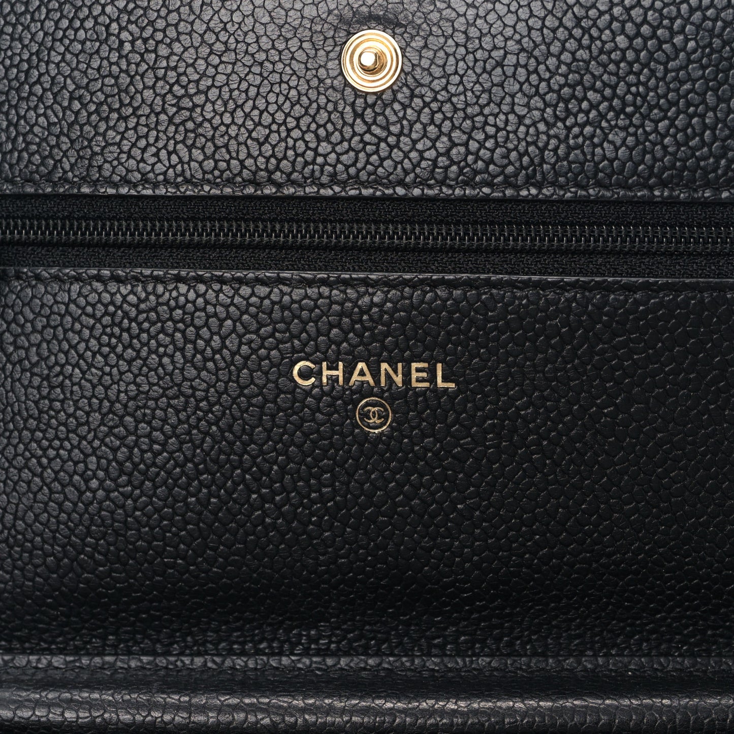 Caviar Quilted Boy Wallet On Chain WOC Black
