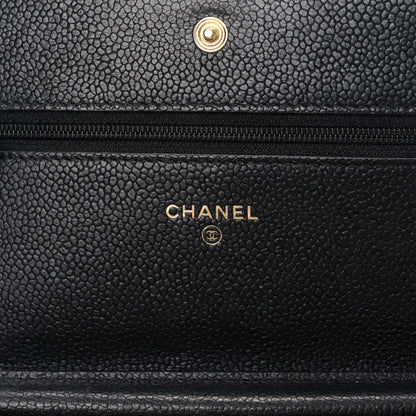 Chanel Caviar Quilted Boy Wallet On Chain WOC Black 5 of 9
