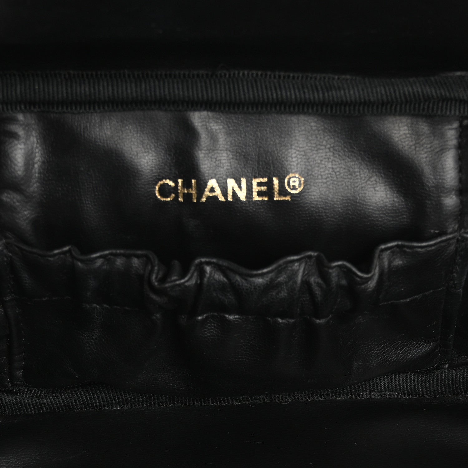 Chanel Lambskin Vanity Cosmetic Case Black 5 of 7