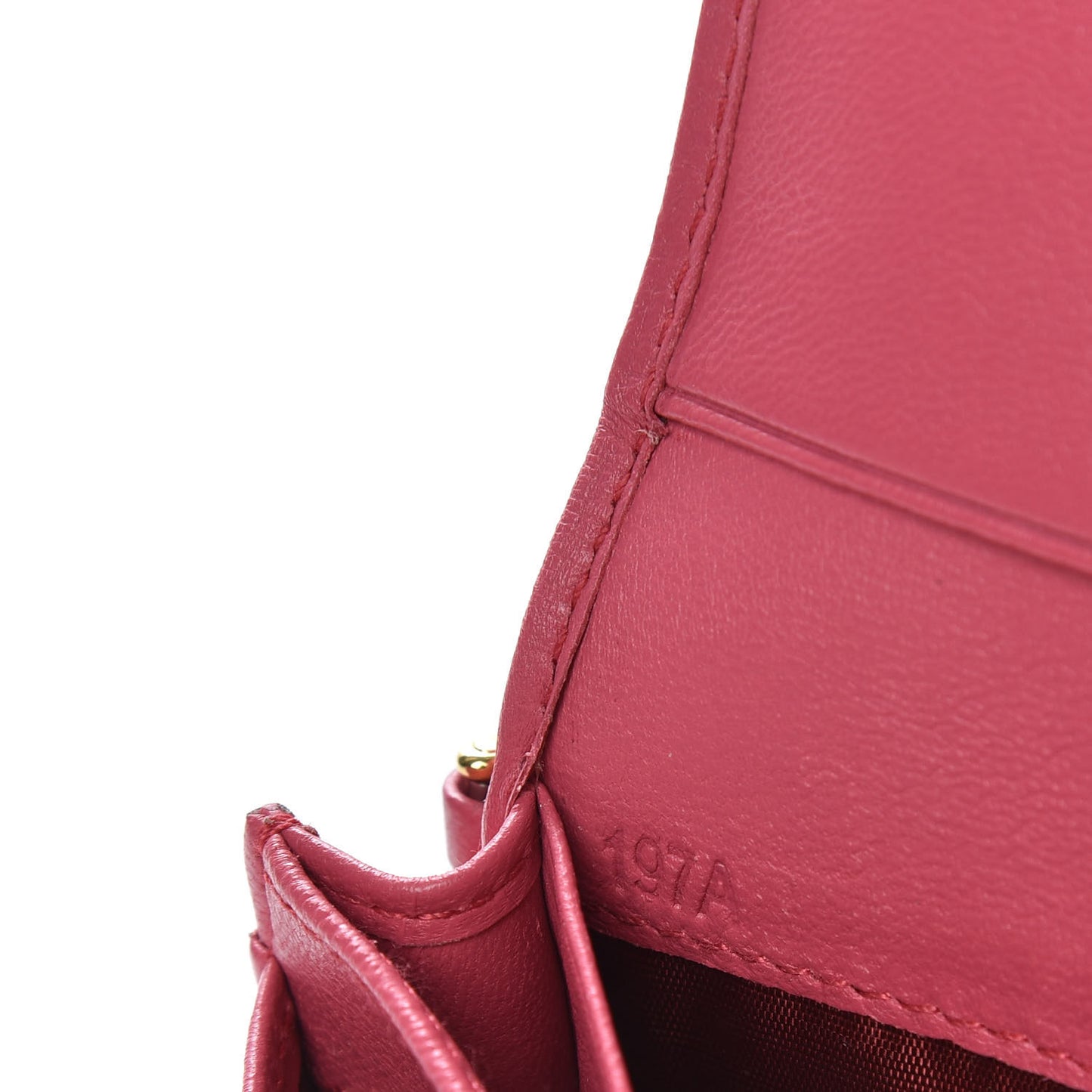 Nappa Matelasse Flap Card Holder Key Ring Peonia