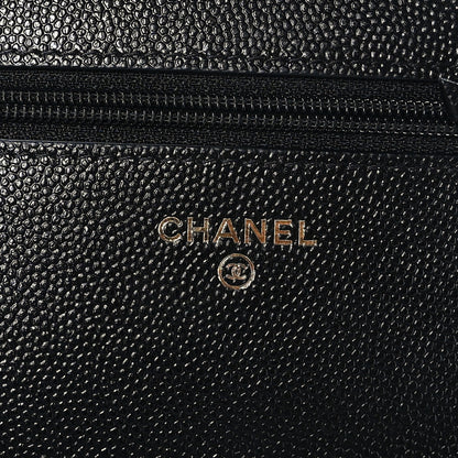 Chanel Caviar Quilted Golden Class Wallet On Chain WOC Black 7 of 10