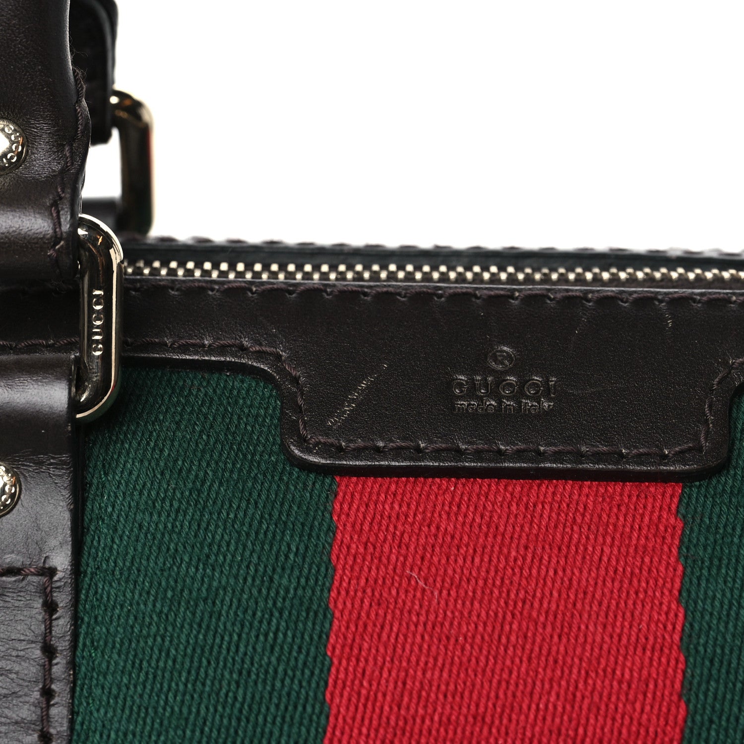 Gucci Monogram Vintage Web Medium Boston Dark Brown 11 of 11