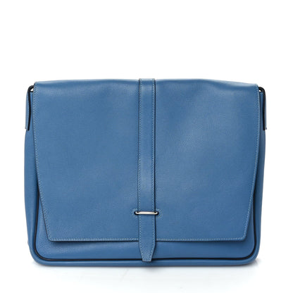Hermes Evercolor Steve Light Messenger Blue Jean 1 of 8