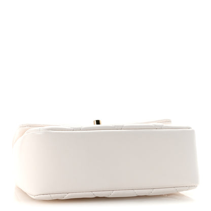 Chanel Shiny Lambskin Quilted Mini Coco Trip Flap Bag White 4 of 11