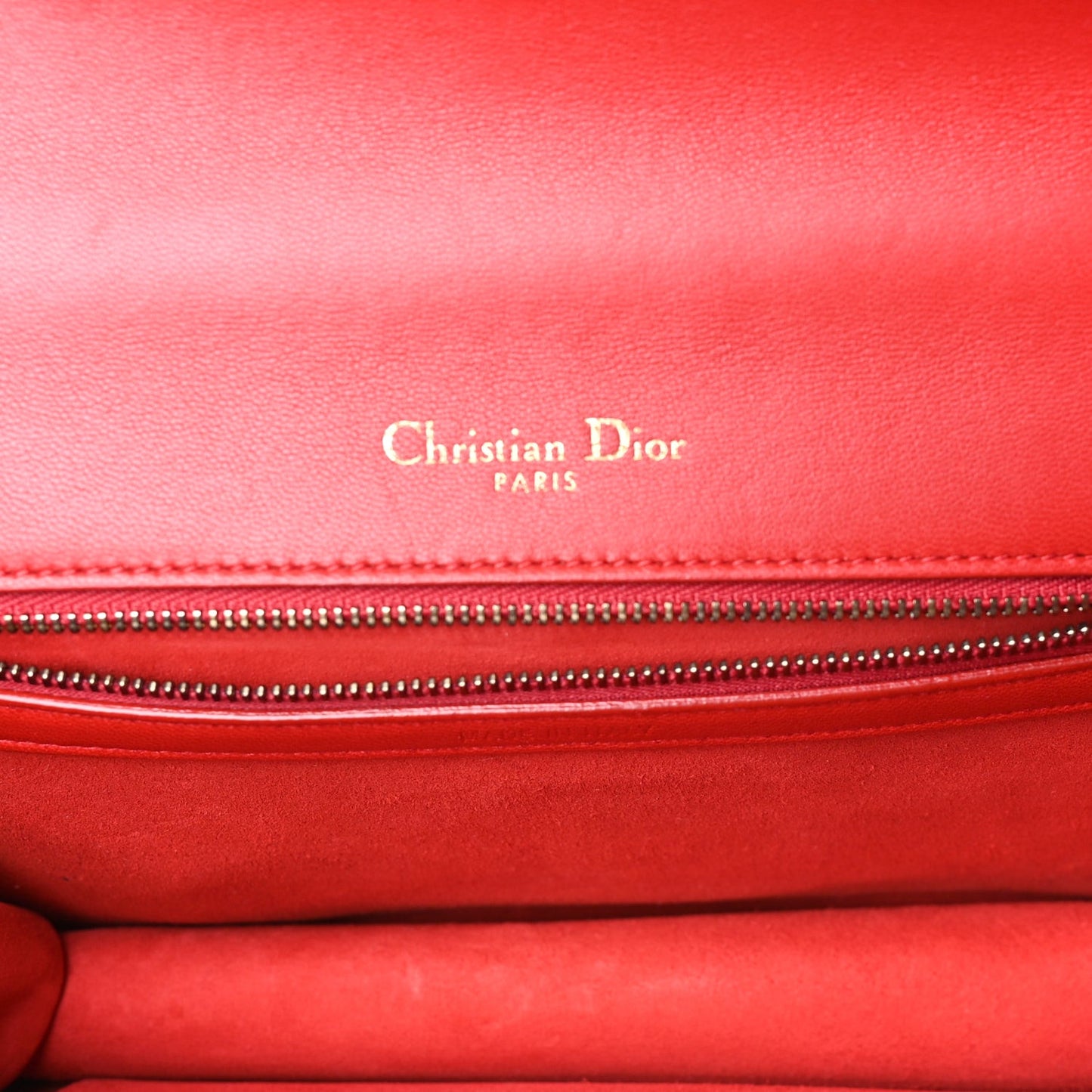Calfskin Studded Medium Diorama Flap Bag Red