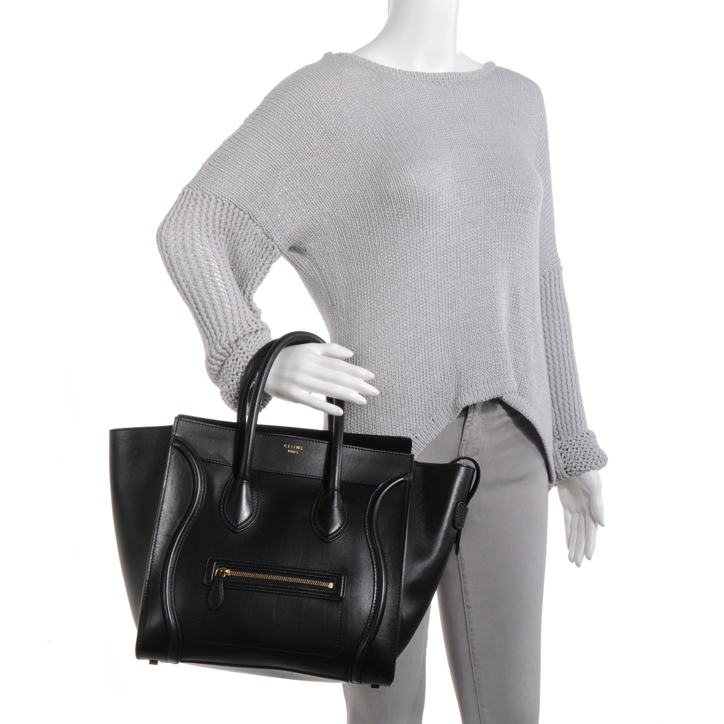 Palmelato Leather Mini Luggage Black