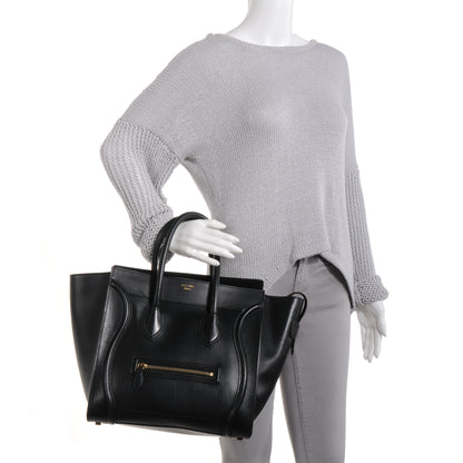 Celine Palmelato Leather Mini Luggage Black 2 of 9