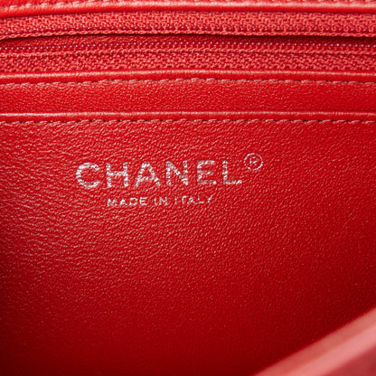 Chanel Lambskin Quilted Mini Rectangular Flap Red 6 of 12