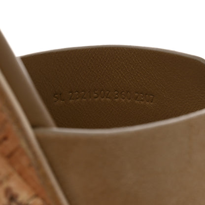 Hermes Suede Goatskin Cork Eze 30 Sandals 36 Beige Argile 6 of 9